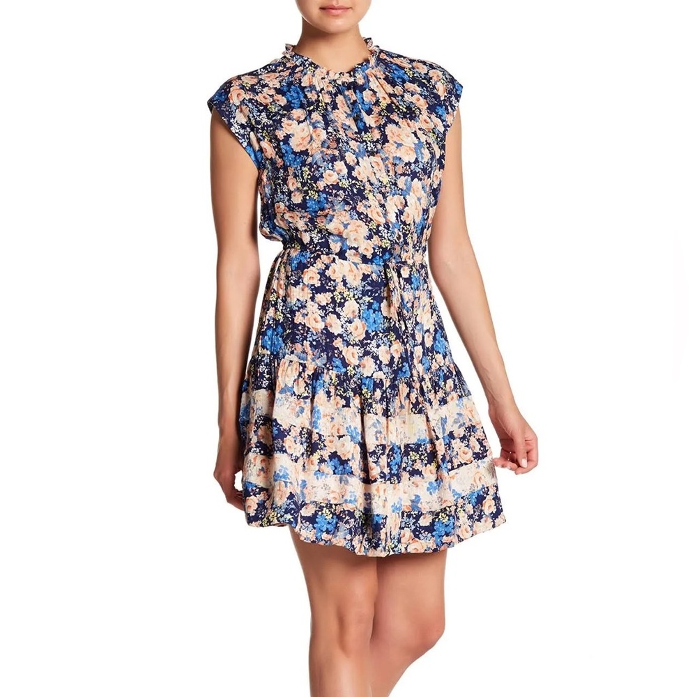 Rebecca Taylor Gigi Floral Silk Shirt Dress